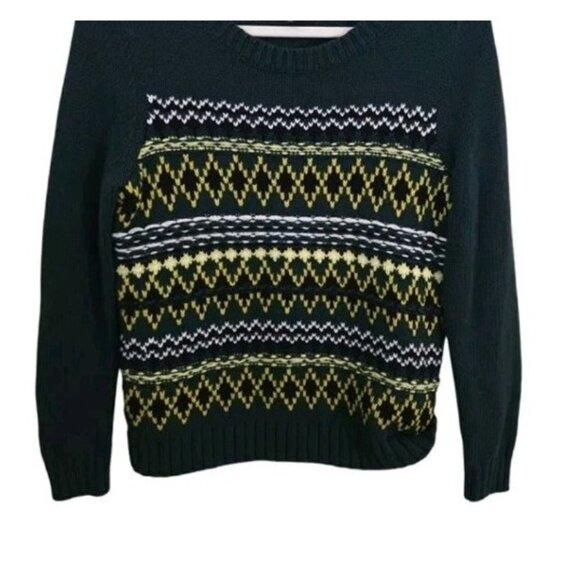 Talbots Diamond Fair Isle Crewneck Sweater - Picture 3 of 9